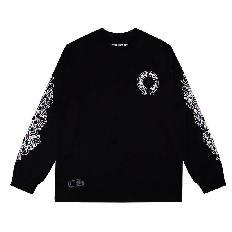 CHROME-HEARTS Men's Long-Sleeve T-shirtSweatshirt K8005