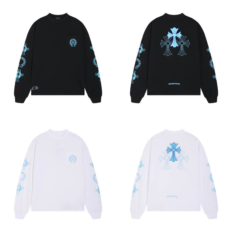 CHROME-HEARTS Men's Long-Sleeve T-shirtSweatshirt K8018