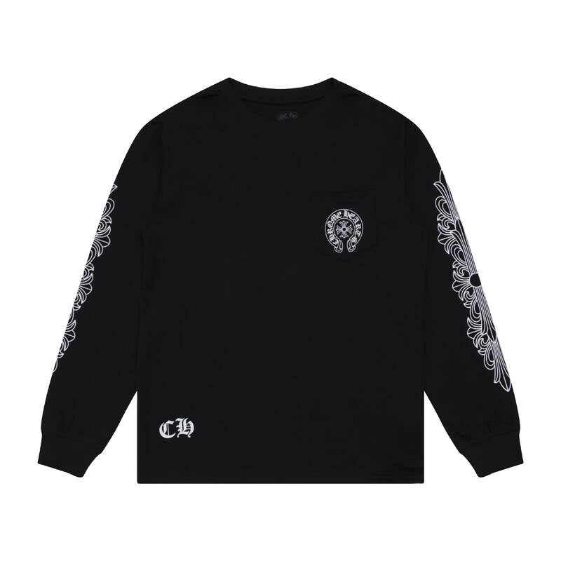 CHROME-HEARTS Men's Long-Sleeve T-shirtSweatshirt K8008