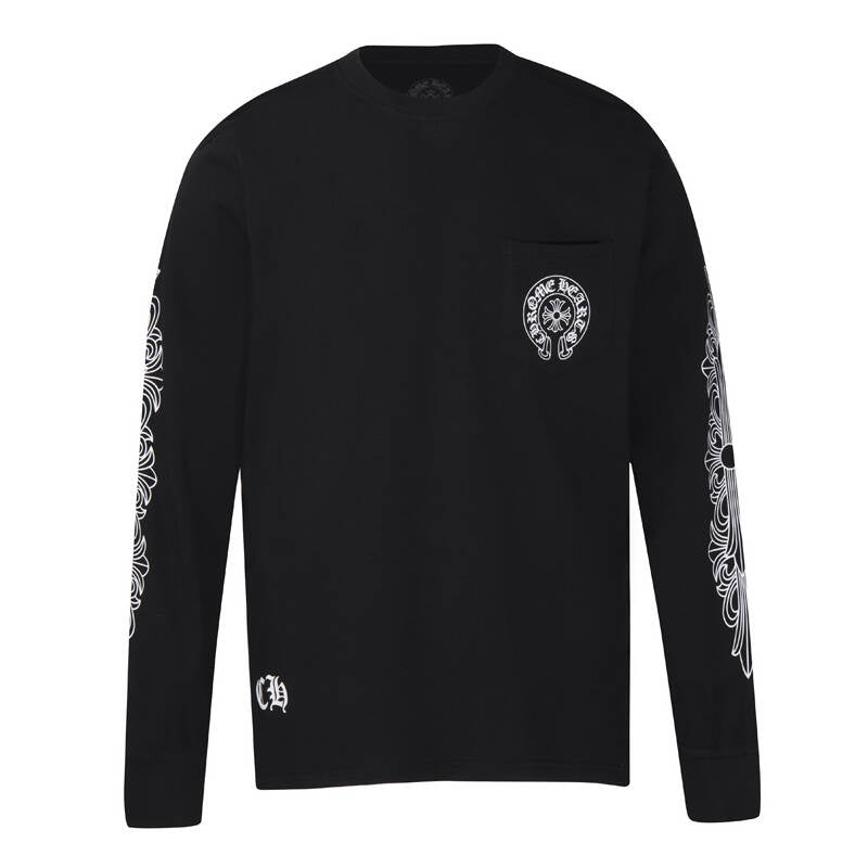 CHROME-HEARTS Men's Long-Sleeve T-shirtSweatshirt K8008