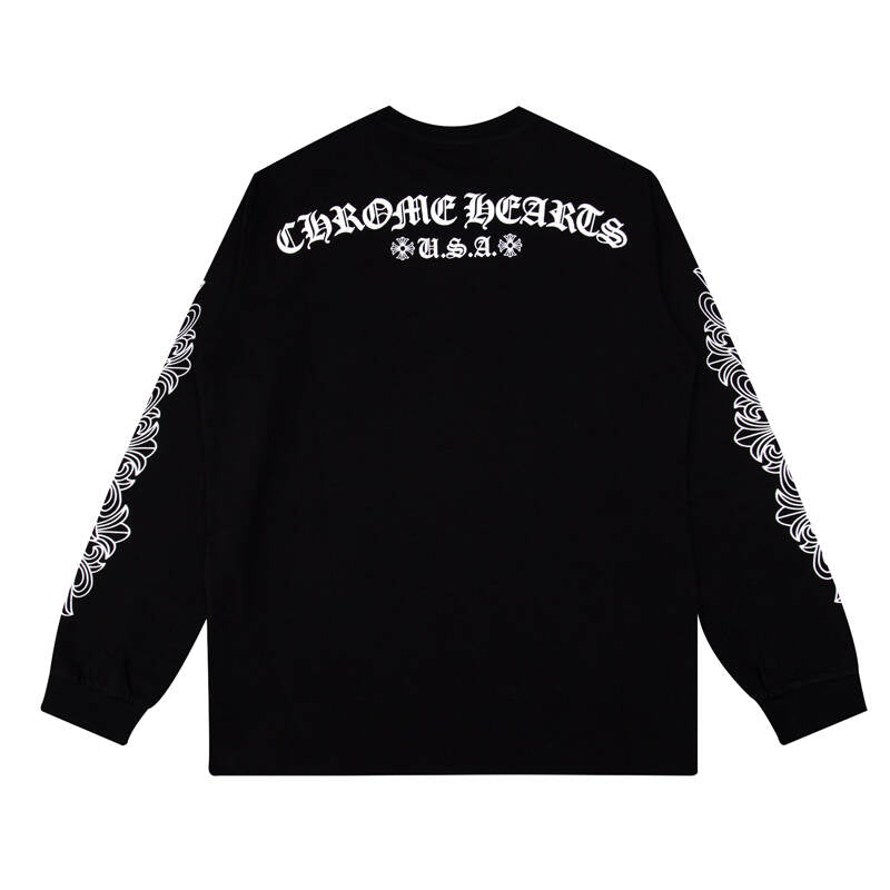CHROME-HEARTS Men's Long-Sleeve T-shirtSweatshirt K8005