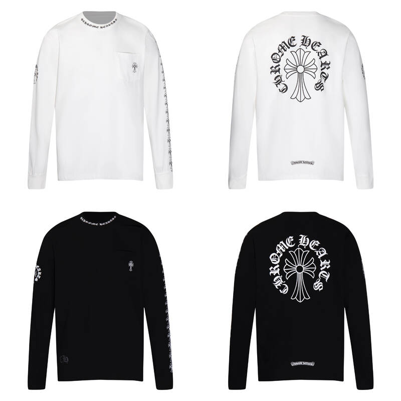 CHROME-HEARTS Men's Long-Sleeve T-shirtSweatshirt K9010