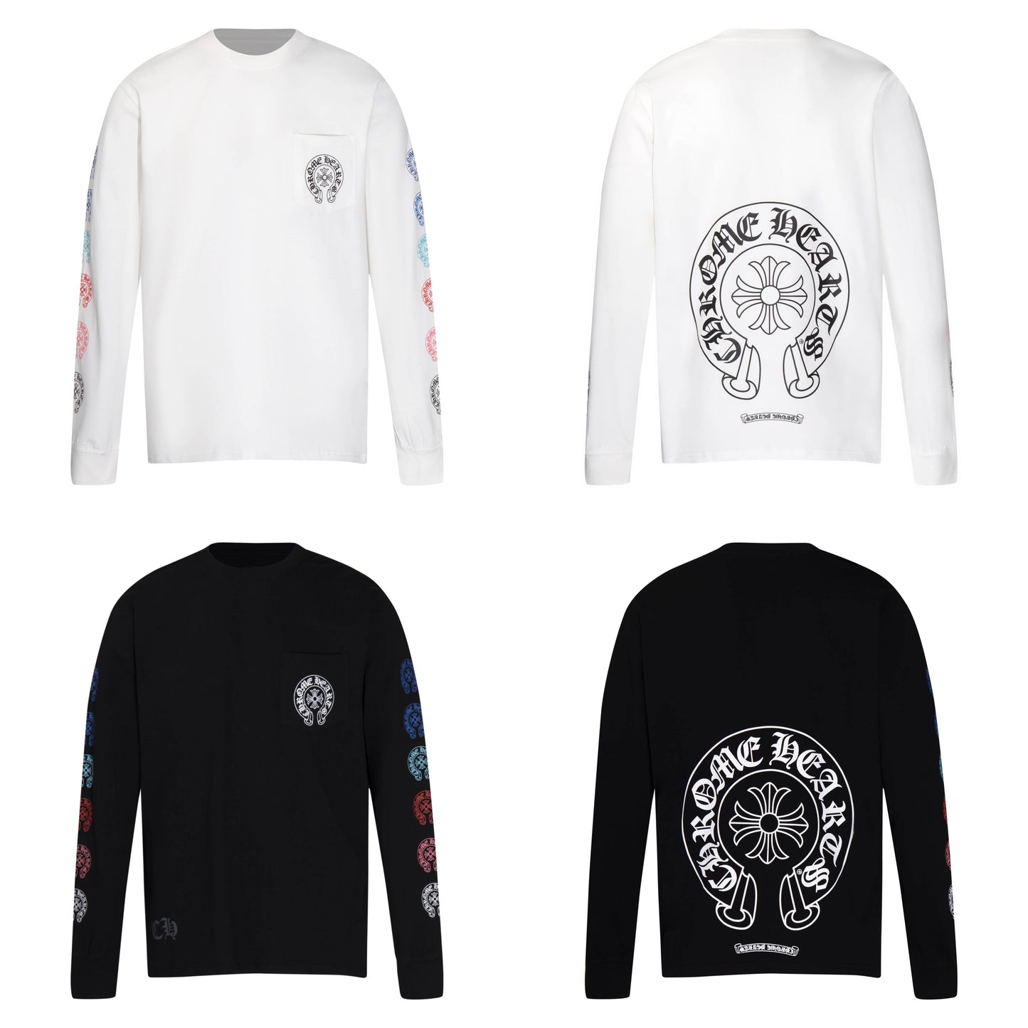 CHROME-HEARTS Men's Long-Sleeve T-shirtSweatshirt K8009
