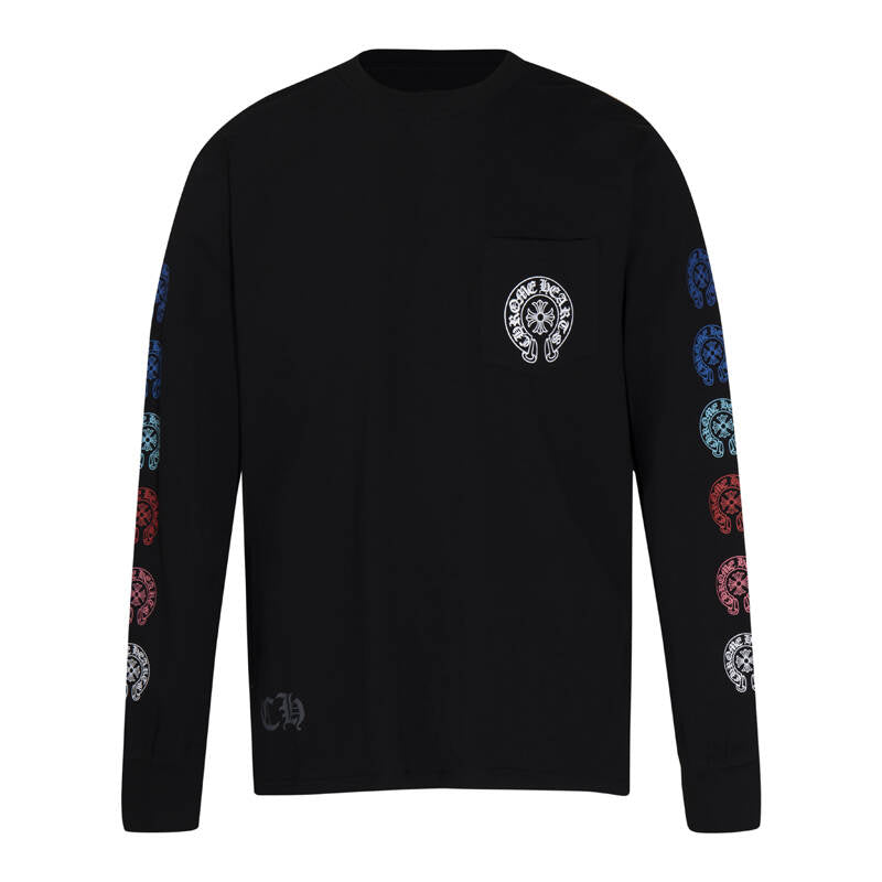 CHROME-HEARTS Men's Long-Sleeve T-shirtSweatshirt K8009