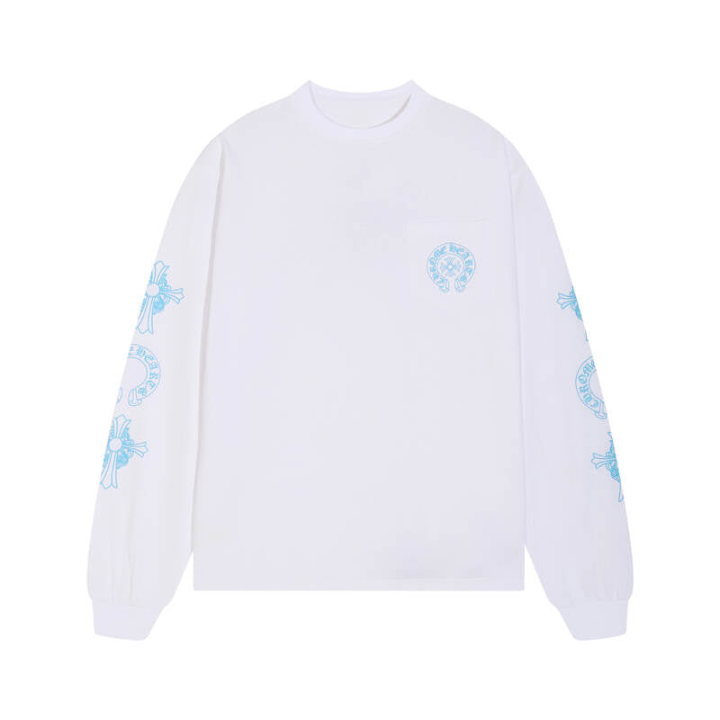 CHROME-HEARTS Men's Long-Sleeve T-shirtSweatshirt K8018