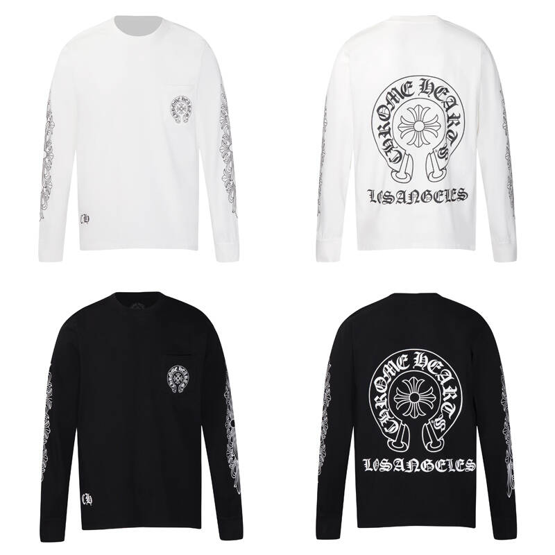 CHROME-HEARTS Men's Long-Sleeve T-shirtSweatshirt K8008