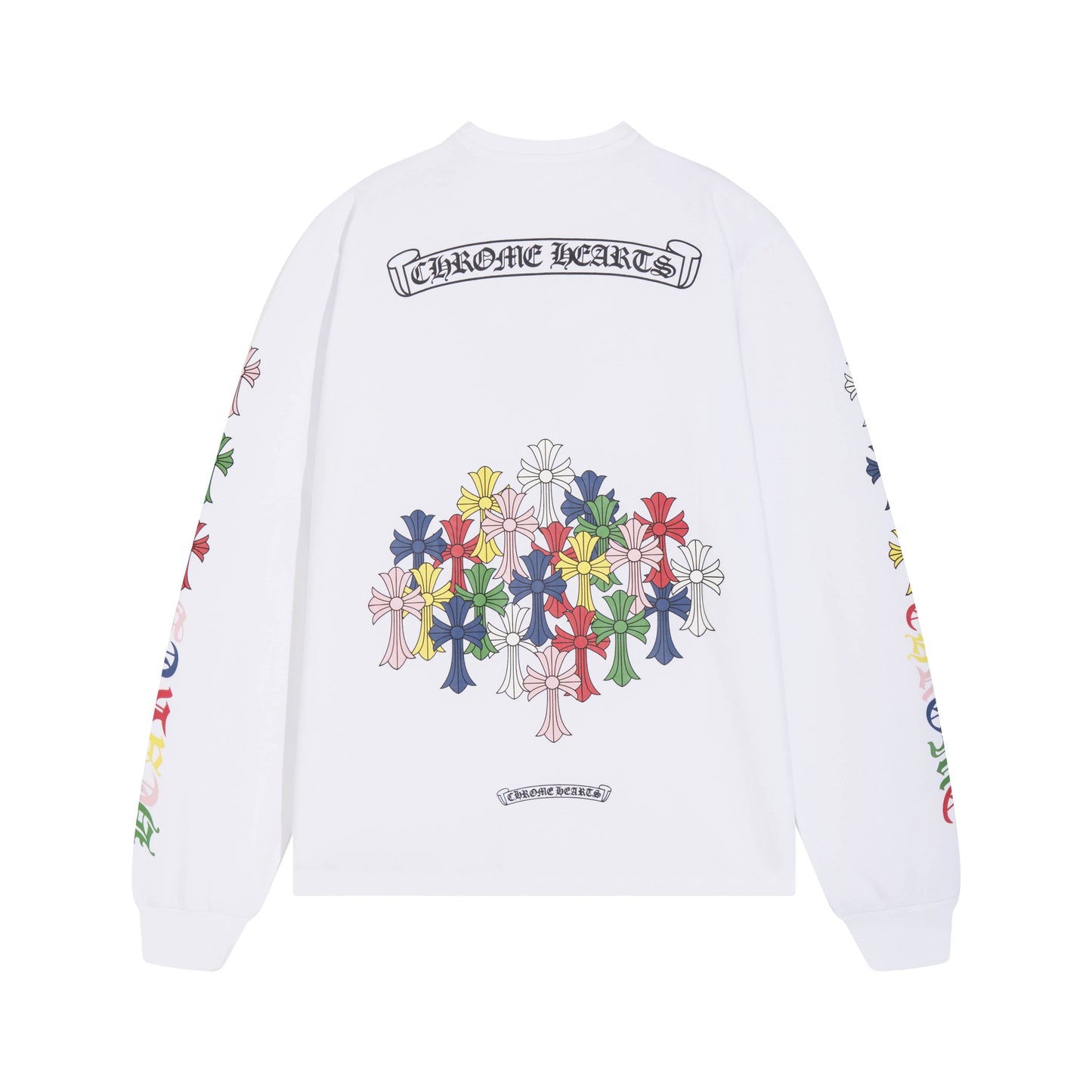 CHROME-HEARTS Men's Long-Sleeve T-shirtSweatshirt K8015