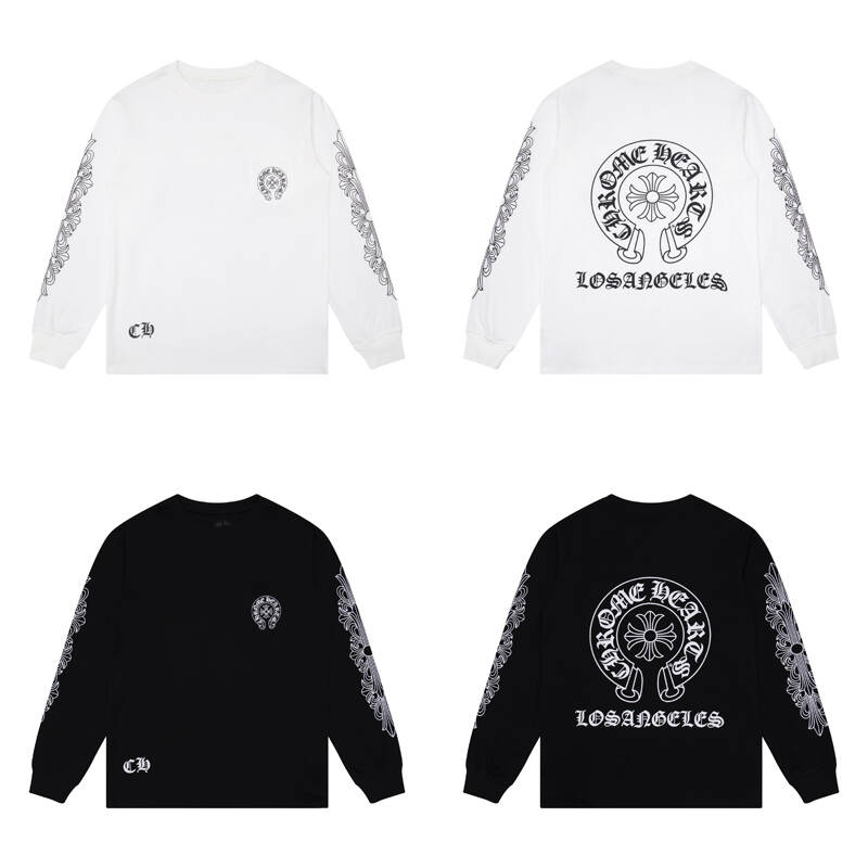 CHROME-HEARTS Men's Long-Sleeve T-shirtSweatshirt K8008