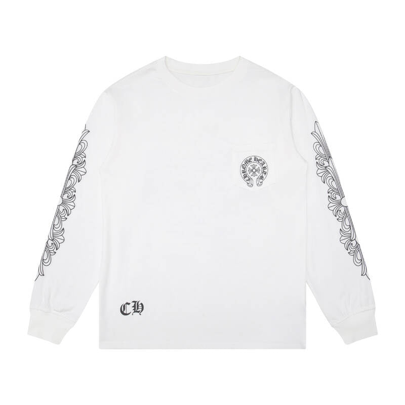 CHROME-HEARTS Men's Long-Sleeve T-shirtSweatshirt K8008
