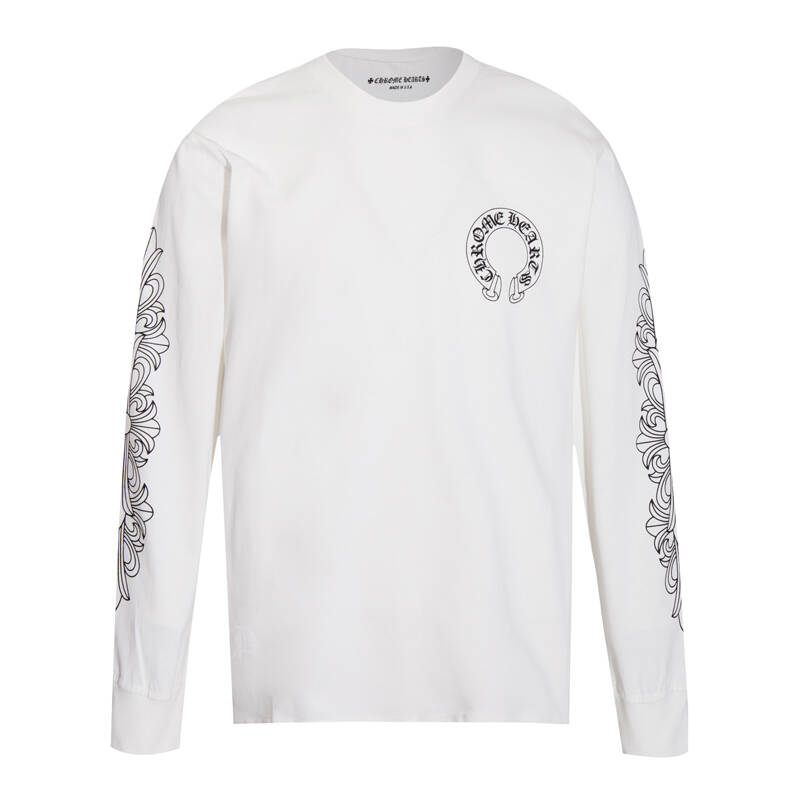 CHROME-HEARTS Men's Long-Sleeve T-shirtSweatshirt K8005