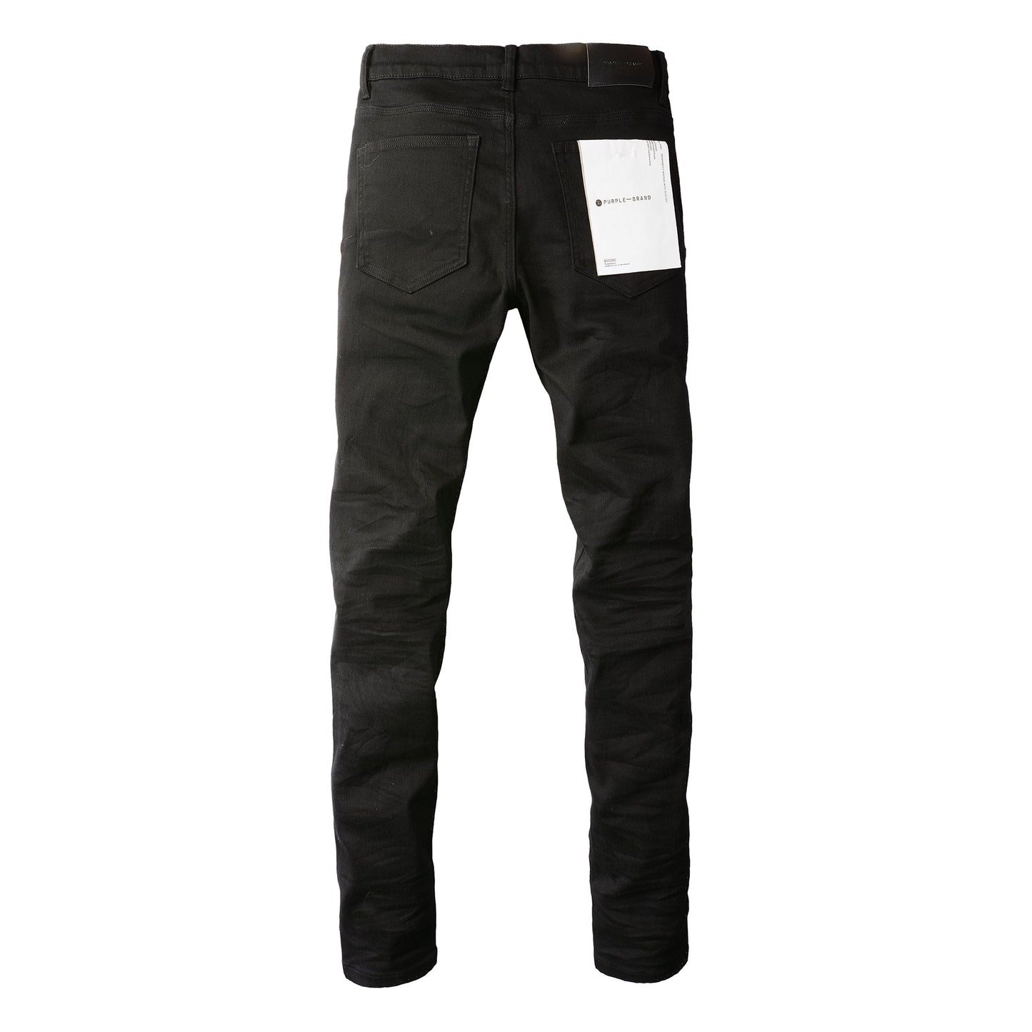PURPLE Men Streetwear Skinny Jeans Black Wash with Clean Minimalist Style 9023
