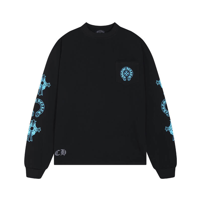CHROME-HEARTS Men's Long-Sleeve T-shirtSweatshirt K8018