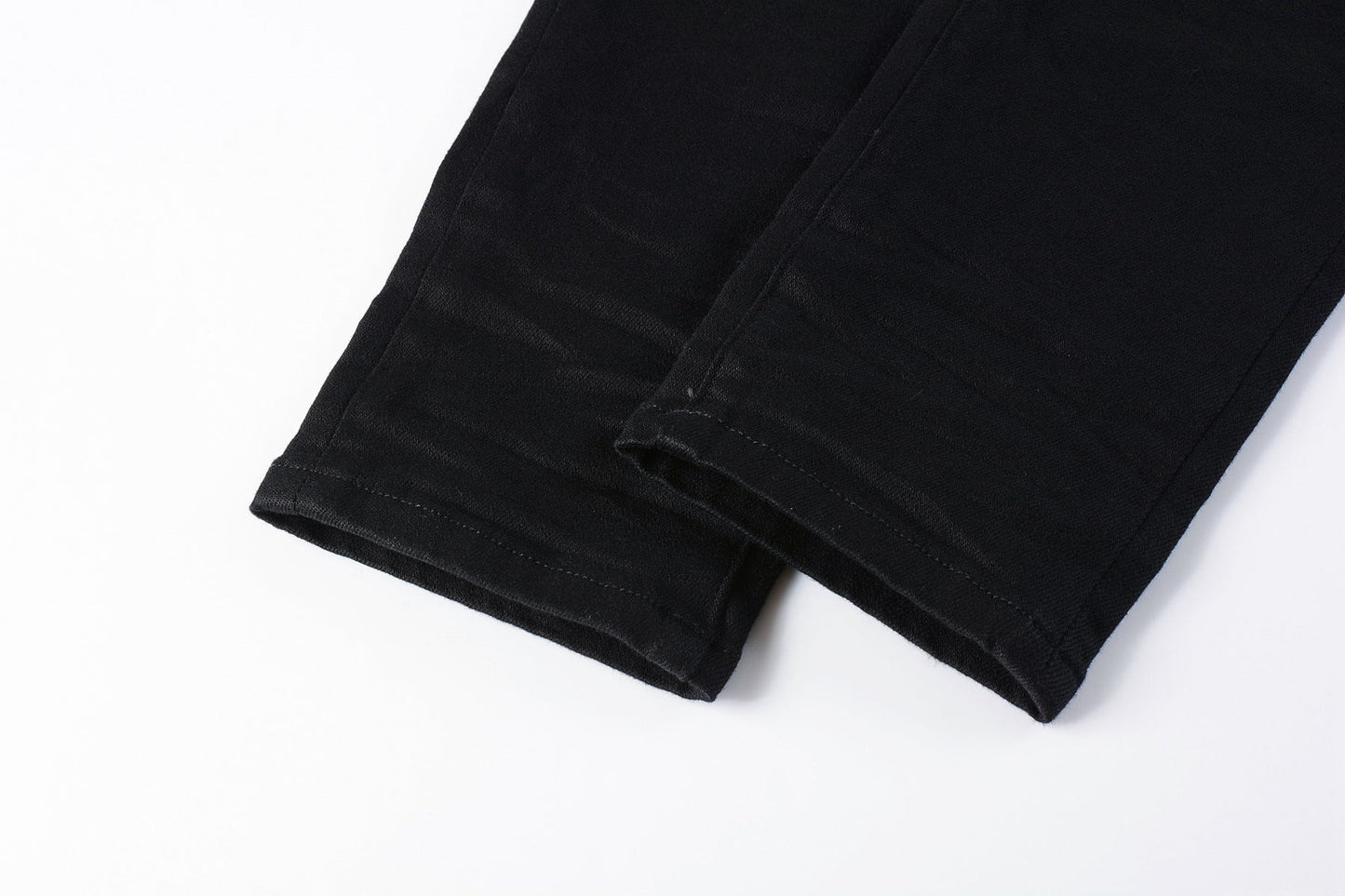 PURPLE Men Streetwear Skinny Jeans Black Wash with Clean Minimalist Style 9023
