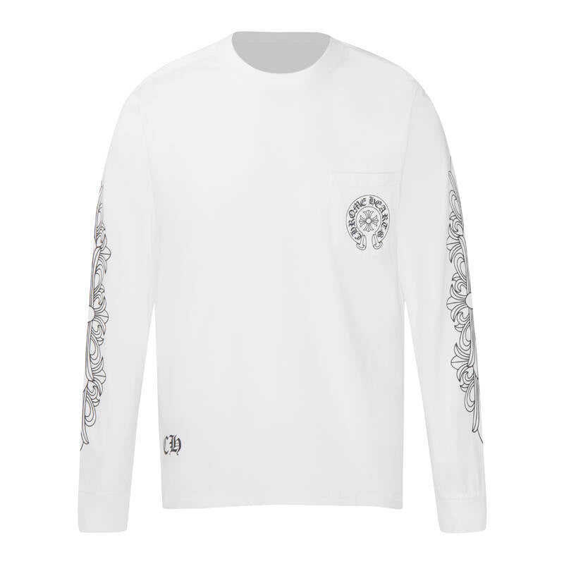 CHROME-HEARTS Men's Long-Sleeve T-shirtSweatshirt K8008