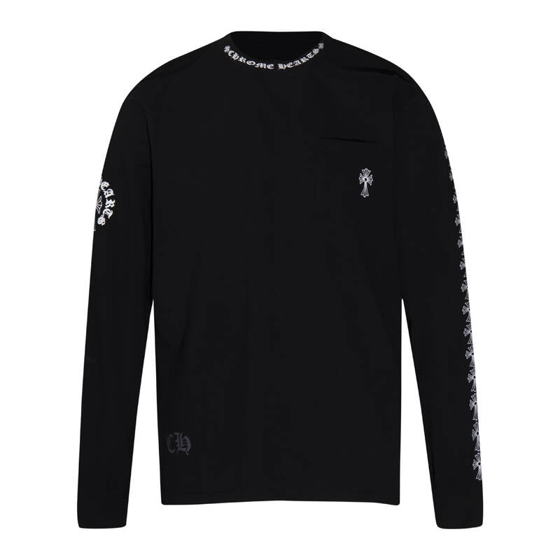 CHROME-HEARTS Men's Long-Sleeve T-shirtSweatshirt K9010