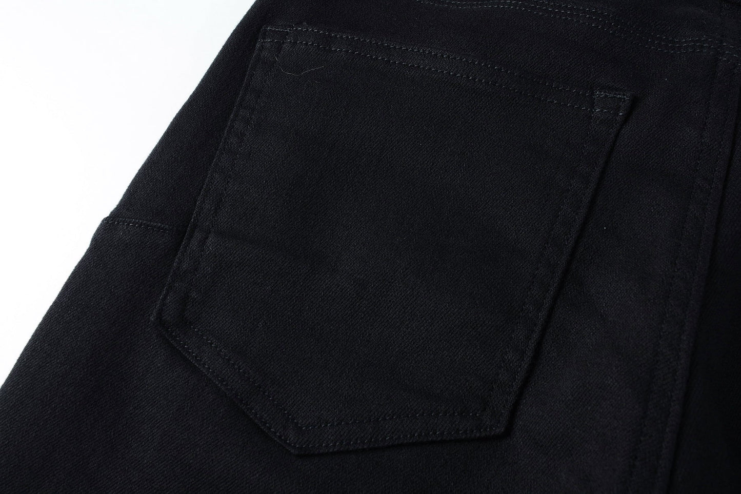 PURPLE Men Streetwear Skinny Jeans Black Wash with Clean Minimalist Style 9023