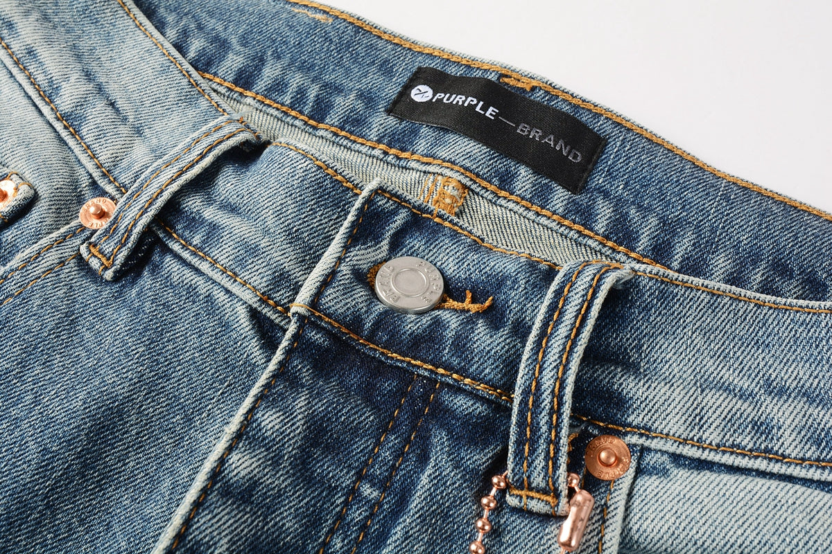 PURPLE Blue Paint Distressed Jeans 9077 with VintageInspired Worn Look