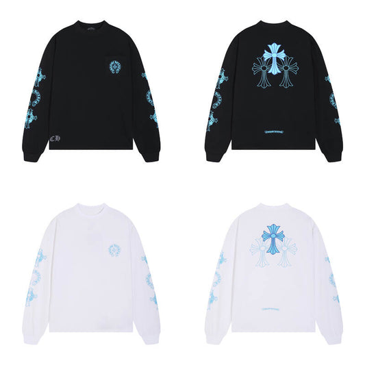 CHROME-HEARTS Men's Long-Sleeve T-shirtSweatshirt K8018