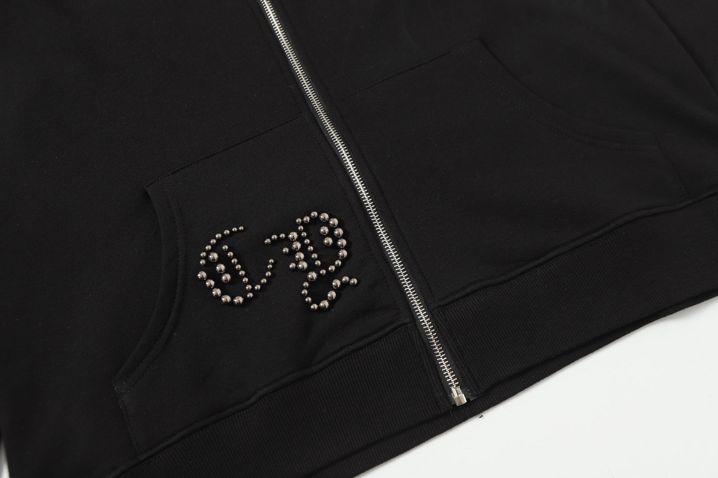 Chrome-Hearts Rhinestone Cross Hoodie - Black Gothic Streetwear Sweatshirt 2633