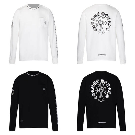 CHROME-HEARTS Men's Long-Sleeve T-shirtSweatshirt K9010