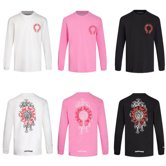 CHROME-HEARTS Men's Long-Sleeve T-shirtSweatshirt K8006