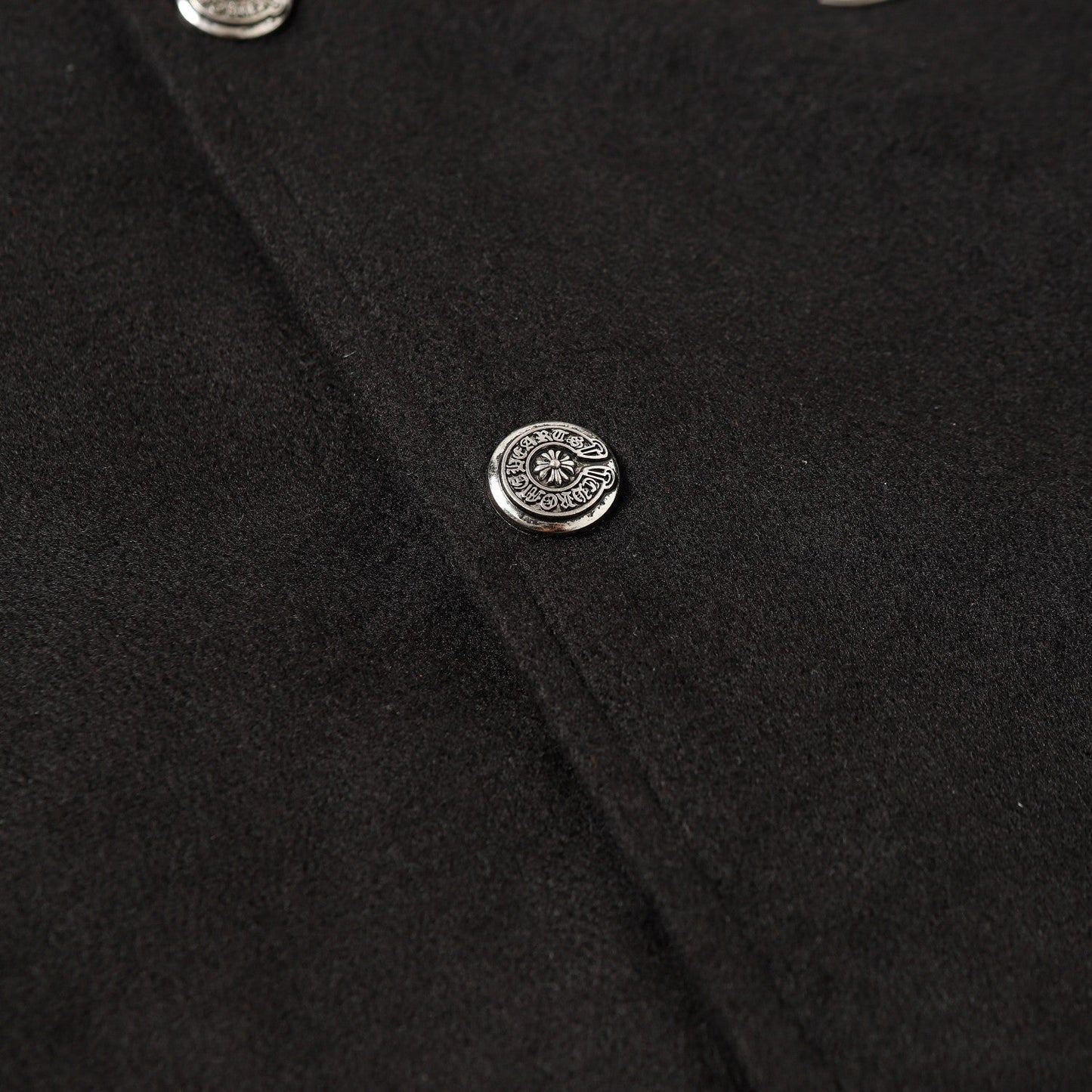 Chrome-Hearts Cross Embroidered Leather Sleeve Varsity Jacket - Black Street Style 116