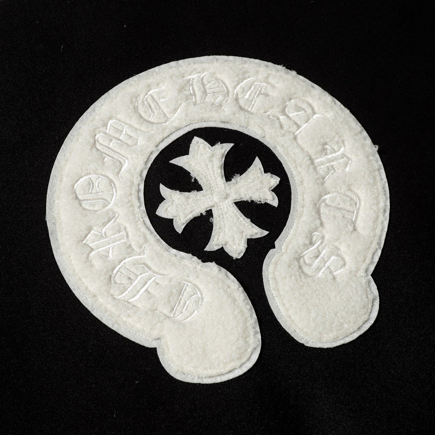 Chrome-Hearts Varsity Jacket - Black White Gothic Baseball Coat 2206