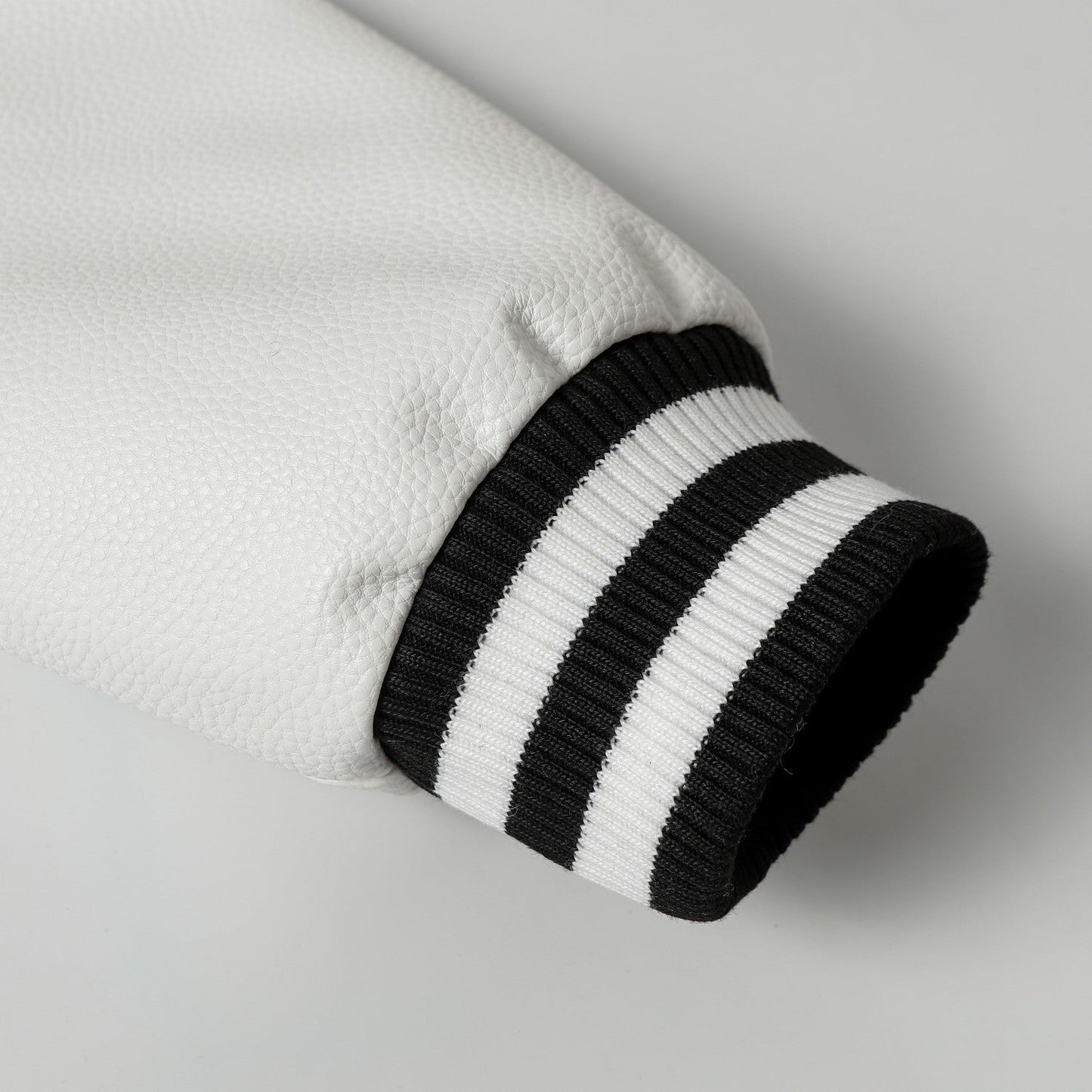 Chrome-Hearts Layered Cross Varsity Jacket - Black White Street Style Outerwear 2208