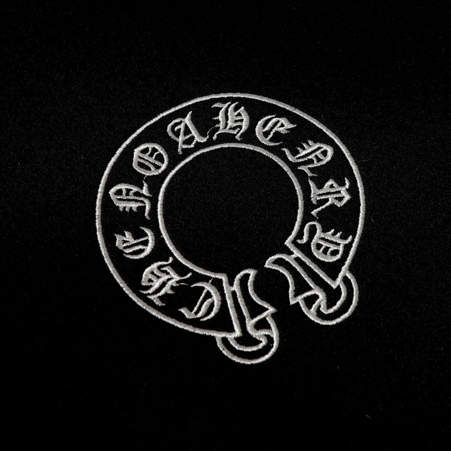 Chrome-Hearts Layered Cross Varsity Jacket - Black White Street Style Outerwear 2208