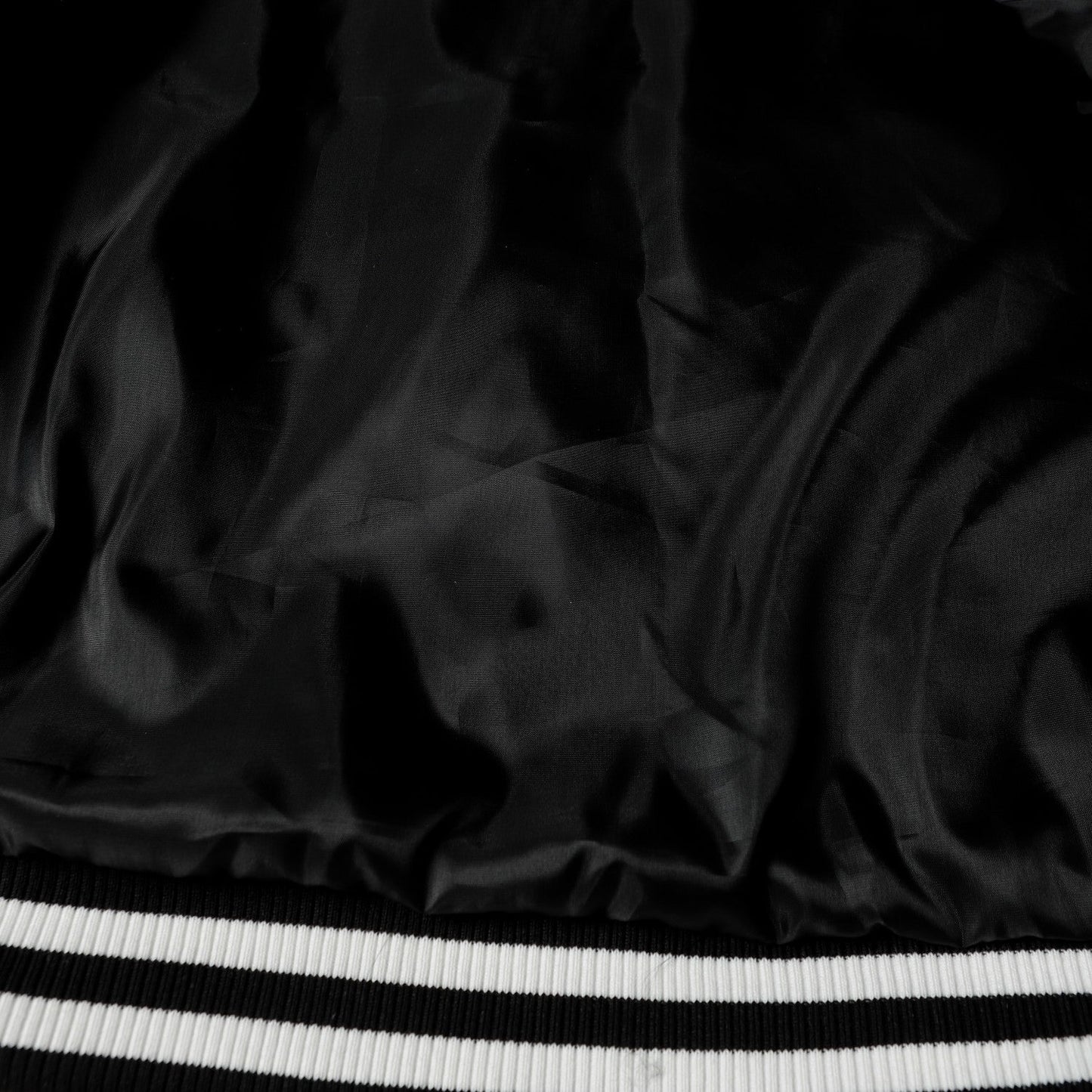 Chrome-Hearts Layered Cross Varsity Jacket - Black White Street Style Outerwear 2208