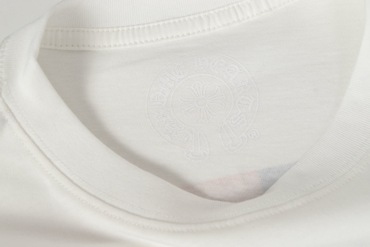 Chrome-Hearts Logo Flag Long Sleeve Tee - Black White Gothic Street T-Shirt K2126