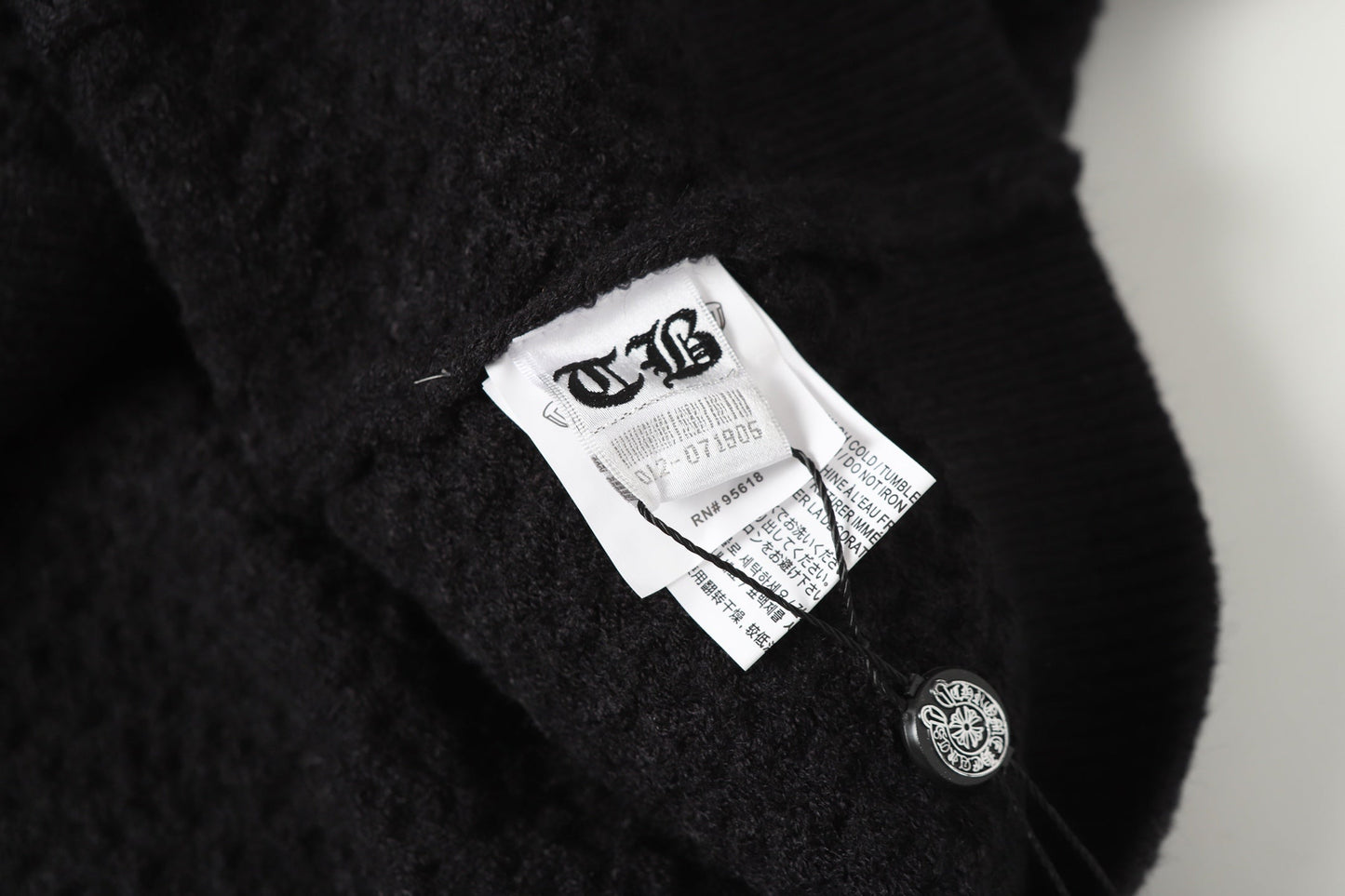 Chrome-Hearts Gothic Cross Knit Cardigan - Black Grey Streetwear Jacket 904