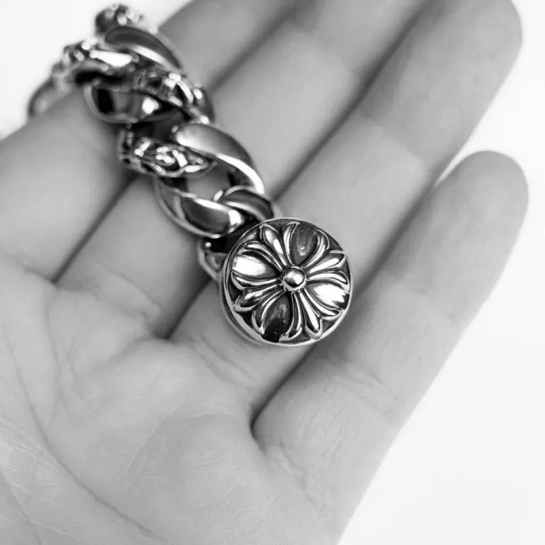 Chrome-Hearts DAGGER ID FANCY LINK CLIP BRACELET -6