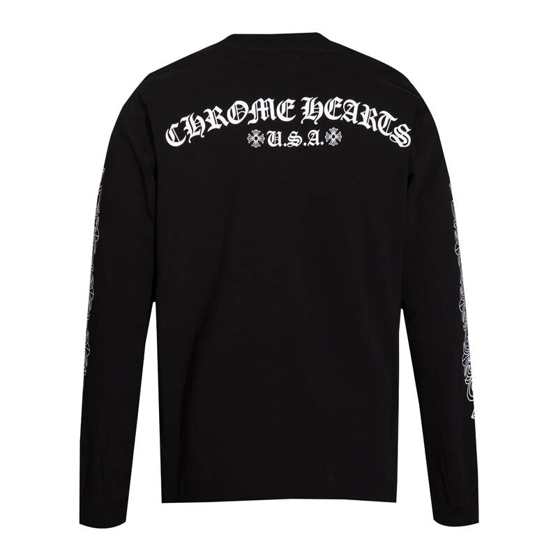 CHROME-HEARTS Men's Long-Sleeve T-shirtSweatshirt K8005