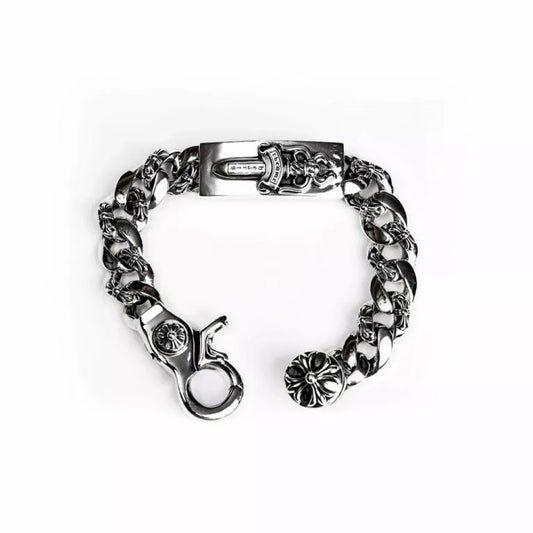 Chrome-Hearts DAGGER ID FANCY LINK CLIP BRACELET -6