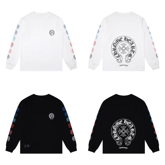 CHROME-HEARTS Men's Long-Sleeve T-shirtSweatshirt K8009